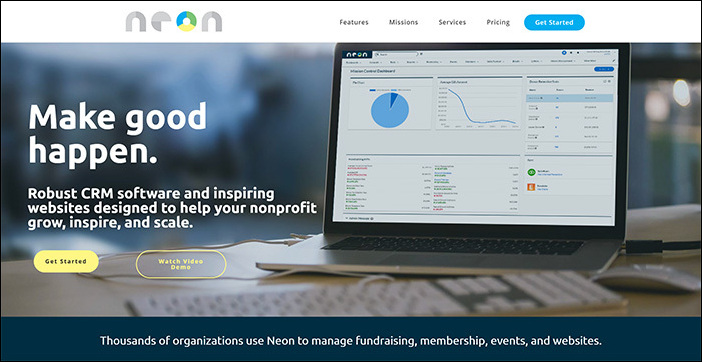Check out NeonCRM's website and learn about their fundraising tools.