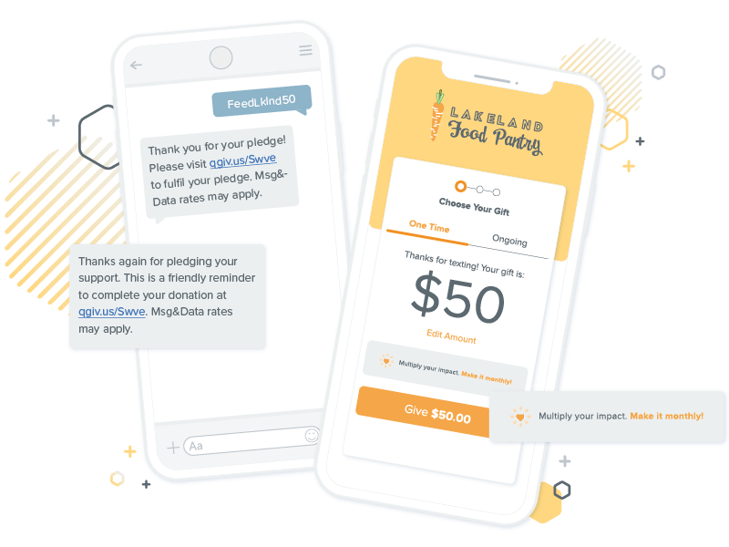 Text fundraising and messaging tools on Qgiv's fundraising platform.